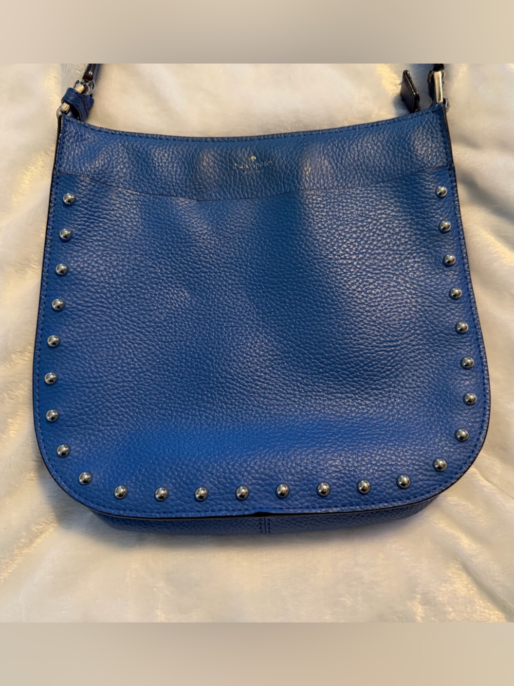 kate spade Royal Blue Pebbled Leather Crossbody with Studs - Picture 3 of 16
